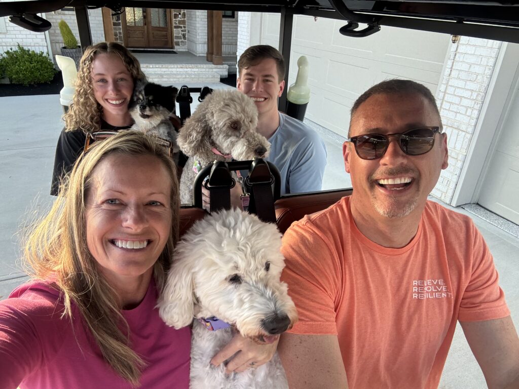 Scott Fisher family and dogs